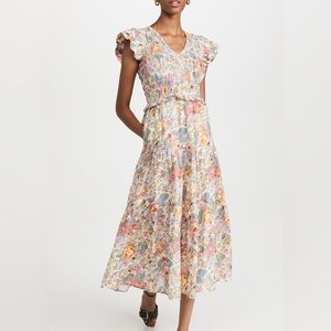 Sea New York | Ines Floral Smocked Fit & Flare Dress | Size 2